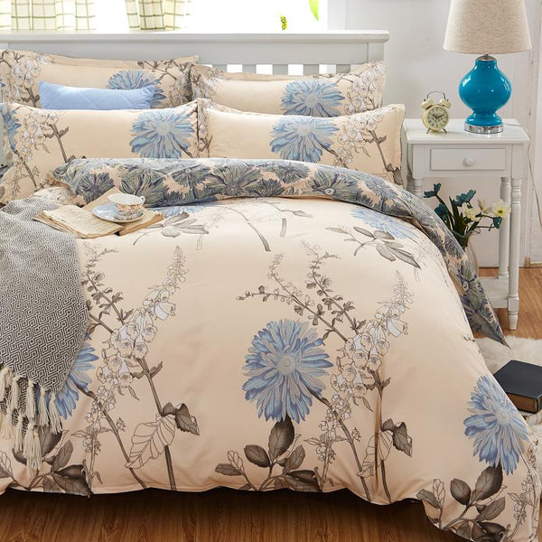 Reactive Print  bedding sets luxury include Duvet Cover Bed sheet Pillowcase,King Queen Full Free shipping - FushionGroupCorp