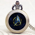 Hot Selling Style Star Trek Theme 3 Colors Pocket Watch With Necklace Chain High Quality Fob Watch - FushionGroupCorp