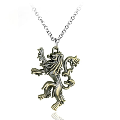 Game of Thrones Stark family lion wolf dragon deer Lannister Targaryen Stark Baratheon Arryn Greyjoy family members necklace - FushionGroupCorp