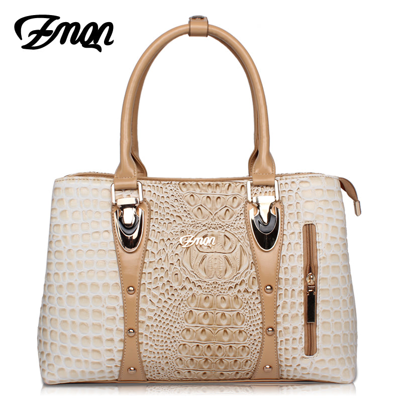 ZMQN Luxury Handbags Women Bag Designer 2017 High Quality Fashion Crocodile Tote Bags Handbag Women Famous Brand PU Leather A804 - FushionGroupCorp