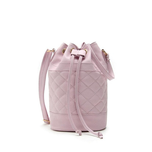 Women Leather Quilted Handbag Bucket Shouldernew womens handbags fashion 2015 designers - FushionGroupCorp