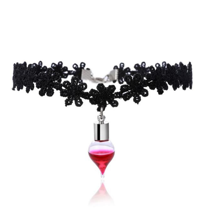 Halloween Plasma Bottle Pendant Necklace Lace Necklace - FushionGroupCorp