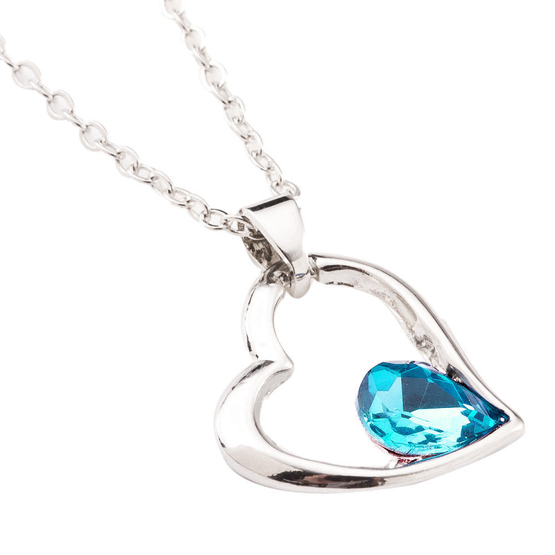 Crystal Pendant Necklace Blue - FushionGroupCorp