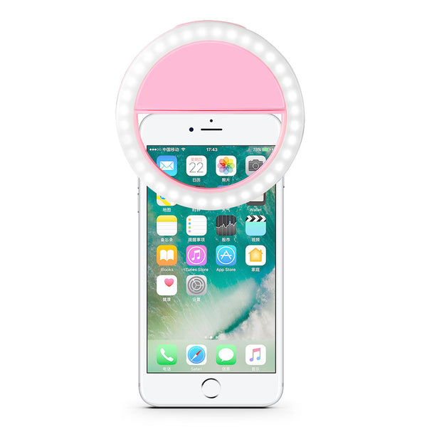 Powstro Flash 36-LED Smartphone Selfie Ring Light Fill Lights 4 Modes Srtobe Clip For iPhone 7 6 plus 6s 5s Samsung Sony Selfie - FushionGroupCorp