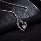 Fashion Beautiful Womens Heart Pendant Necklace Jewelry Chain PP - FushionGroupCorp