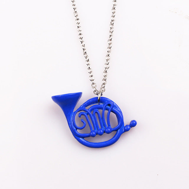 HOT SELL How I Met Your Mother Yellow Umbrella mother Blue French Horn Necklace Pendant best Christmas gifts - FushionGroupCorp