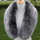 Fox raccoon fur collar cap vigoreux fur faux down coat overcoat collar pendent muffler raccoon fake fur collar necklace clavicle - FushionGroupCorp