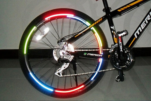 Bicycle reflector Fluorescent MTB Bike Bicycle Sticker Cycling Wheel Rim Reflective Stickers Decal Accessories BRS2001 - FushionGroupCorp