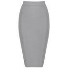 INDRESSME 2019 New Women Bandage Skirt Solid Wear To Work Skirt For Lady Fashion Knee Length Bodycon Skirt - FushionGroupCorp