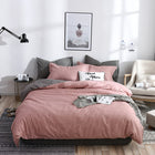2019 New Ins Bedding Set Cotton Solid Plaid AB Side Brife Modern Bed Comforter Twin Queen King Size 3/4pcs Duvet Cover Sheet Set - FushionGroupCorp